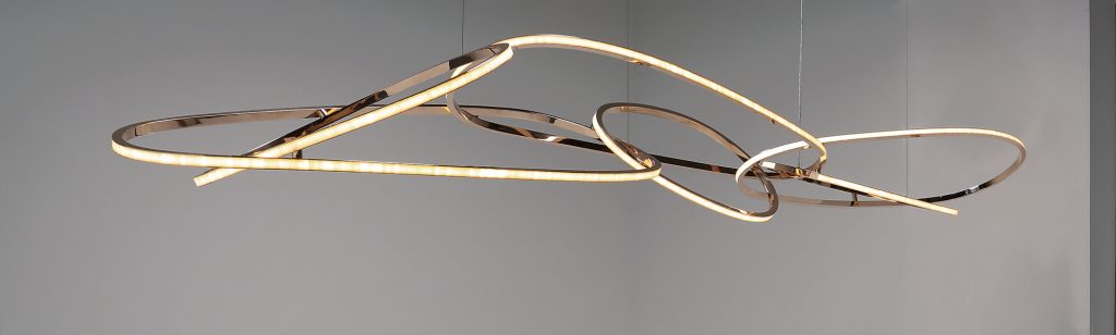 Barry’s 2015 hanging light fixture, "Unfolded"