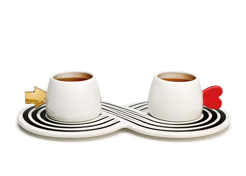 Architect, artist, and designer Marcello Morandini created Tea for Two (infinite love) for the collection, $125