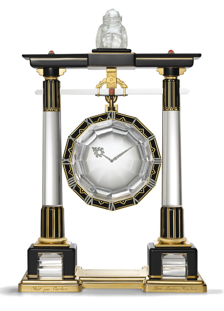 cartier magic clock